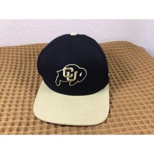 VTG Colorado Buffaloes Adidas Brand Black Trucker Snapback Adjustable 2-tone Hat